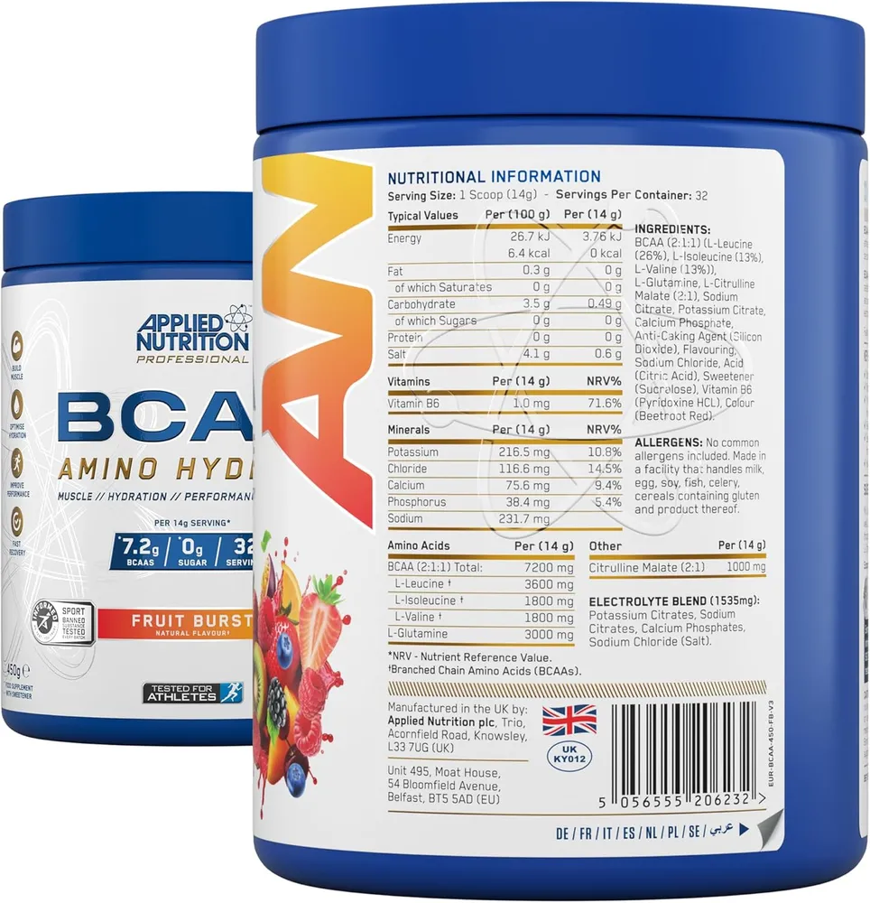 Applied Nutrition BCAA Amino Hydrate 32 Sev - Image 5