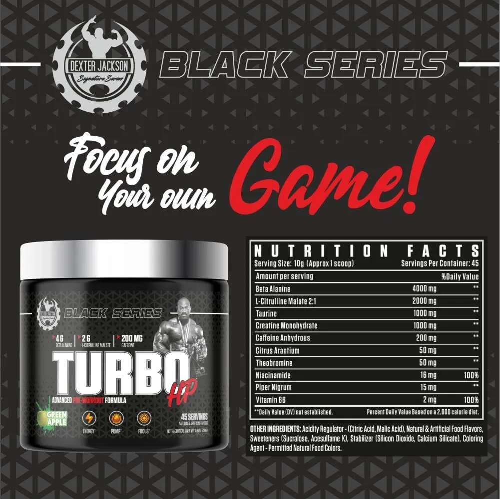 Dexter Jackson Black Series Turbo HP Pre Workout - Image 5